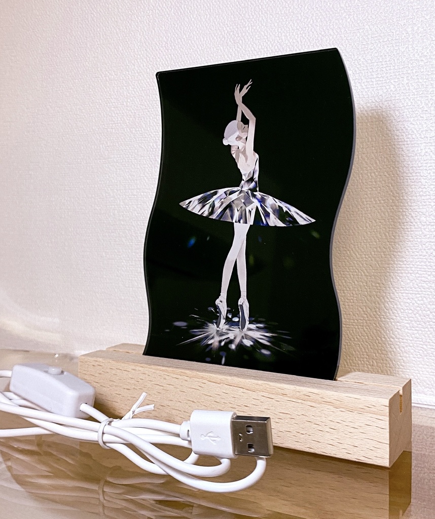 宝石のバレリーナ アクリルLEDスタンド「無垢(ダイヤモンド)」