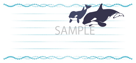 たゆたうシャチ一筆箋