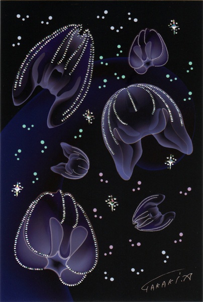 キラつやポストカード クラゲ銀河