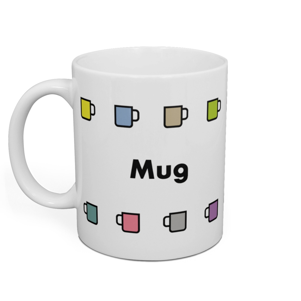 Mug マグカップパターン(白)