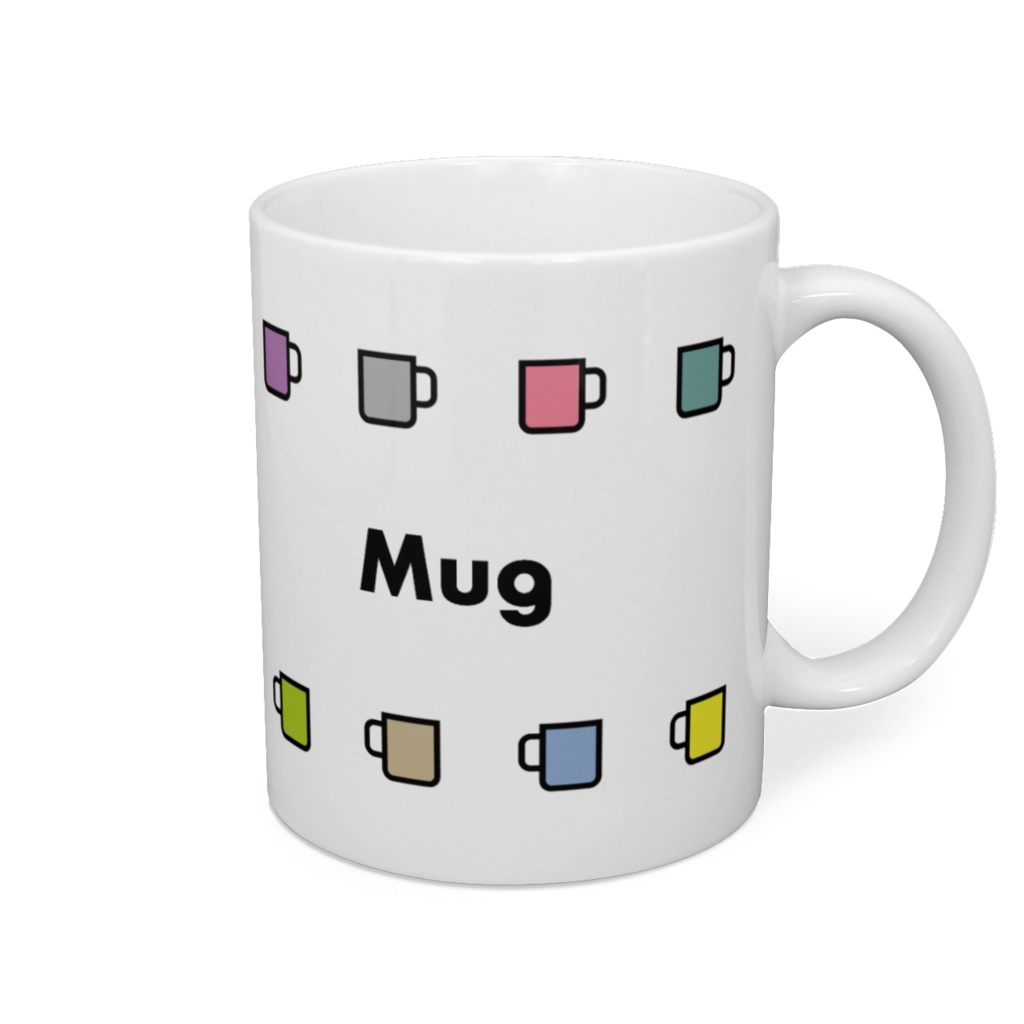 Mug マグカップパターン(白)