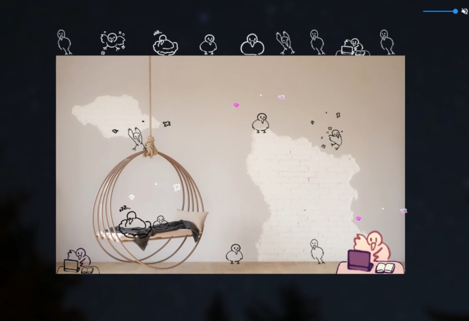 【APNG素材】自由に暴れてくれるトリ