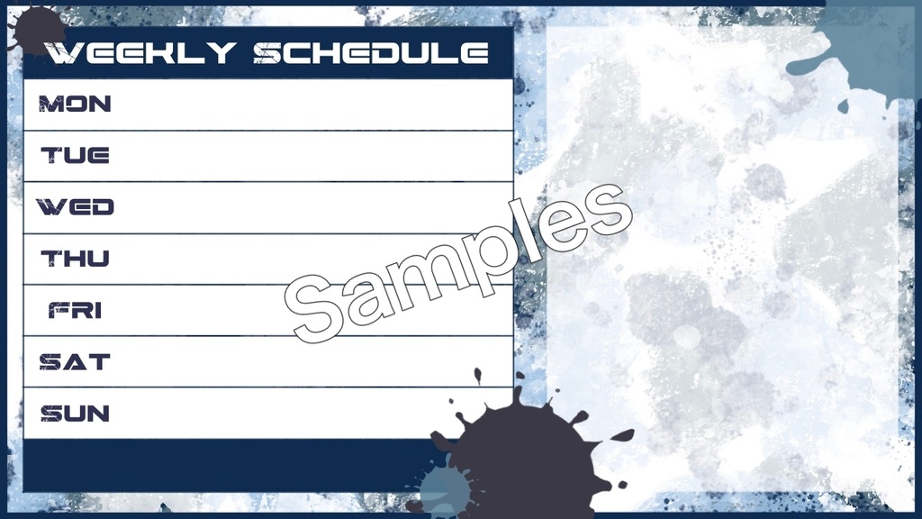 【無料あり】スプラッシュ迷彩・スケジュールテンプレート(背景素材付き)