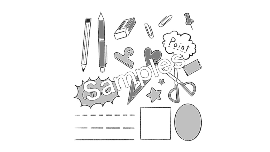 【無料あり】シンプルステーショナリー・スケジュールテンプレート(デコレーション素材付き)