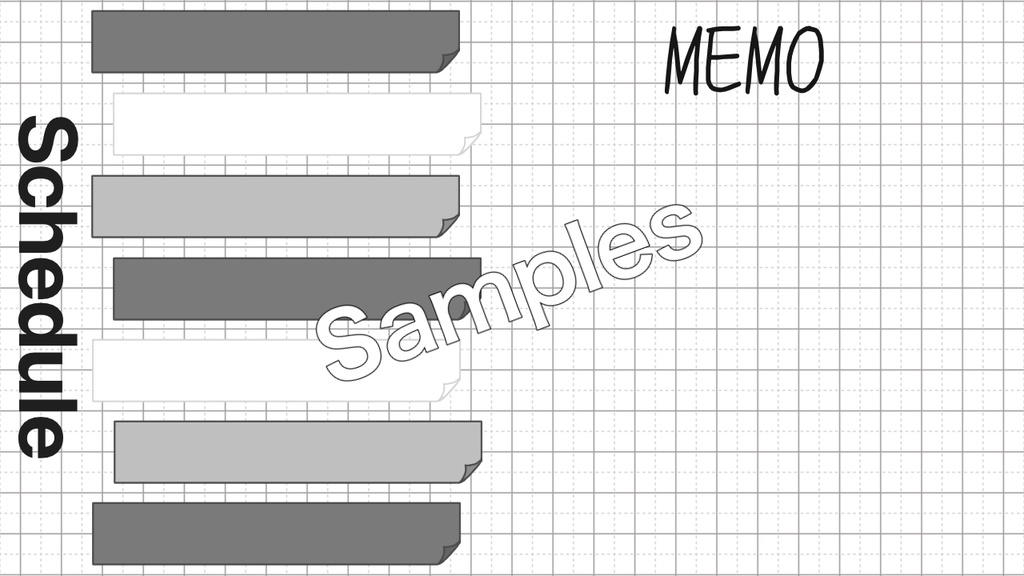 【無料あり】シンプルステーショナリー・スケジュールテンプレート(デコレーション素材付き)