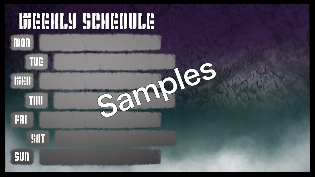 【無料あり】不気味・スケジュールテンプレート(背景素材付き)