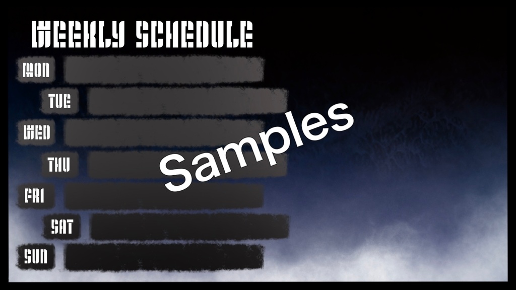 【無料あり】不気味・スケジュールテンプレート(背景素材付き)