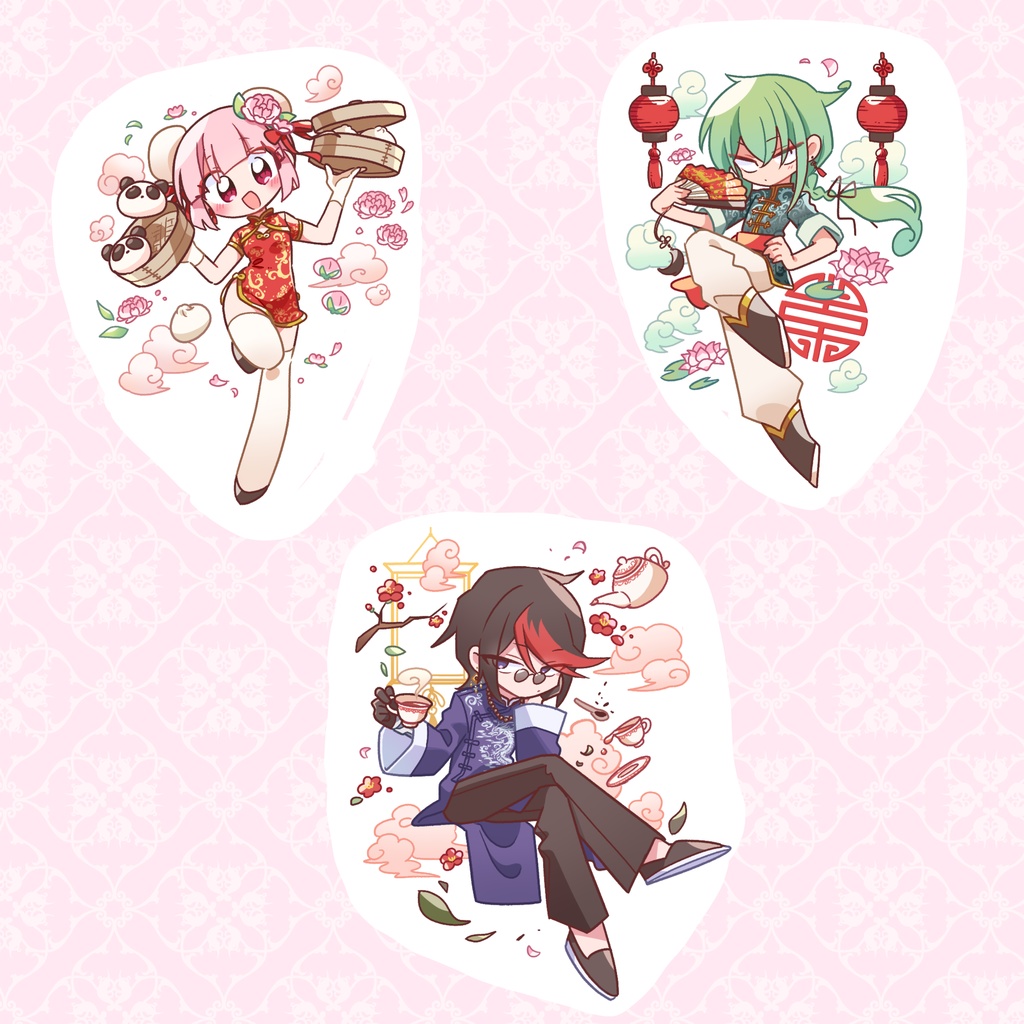 チャイナ赤の国ステッカー