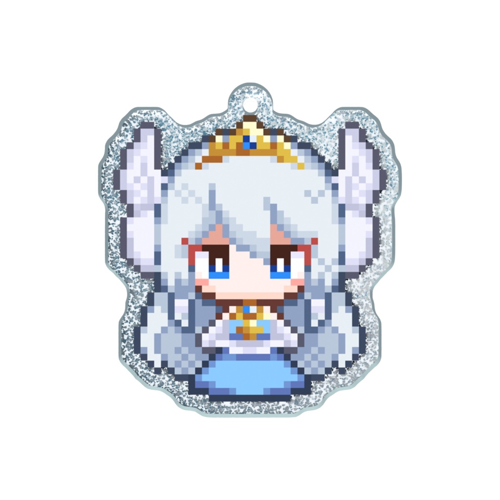 ラメアクキー【ホワイトスワン】