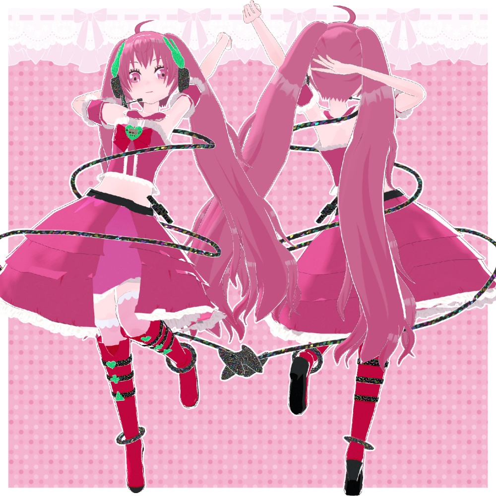 VRC使用想定オリジナル3Dモデル「異世界転生してきたしせっかくだからオタサーでちやほやされるためにVR同好会に入部したものの皆の警戒心が高すぎて姫プできない強田にゅうちゃん」