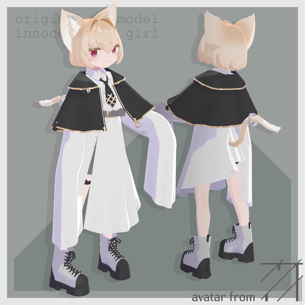 【オリジナル3Dモデル】ルニアン -Runyan- 【VRChat】