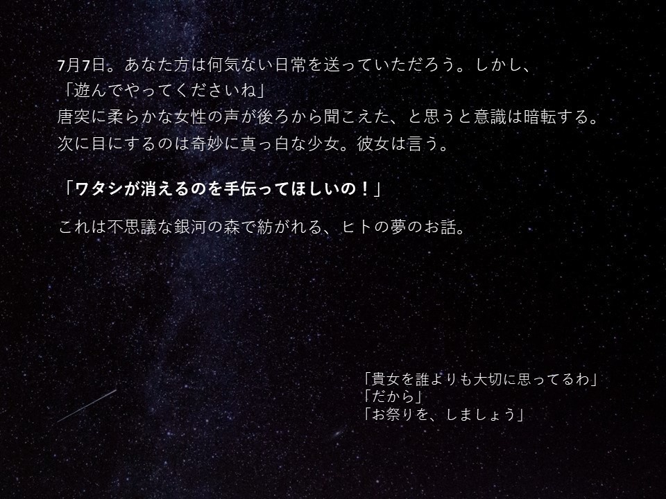 【新CoCシナリオ】母なる織姫