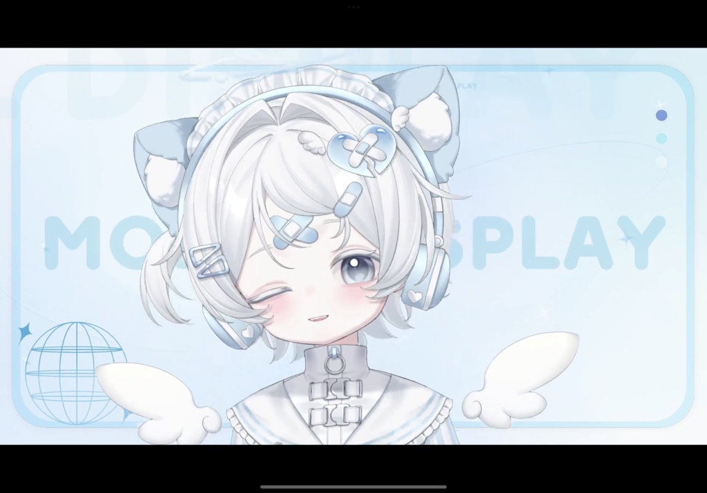 【Live2Dモデル】無性の水色天使-白/ Aqua Angel Model-White