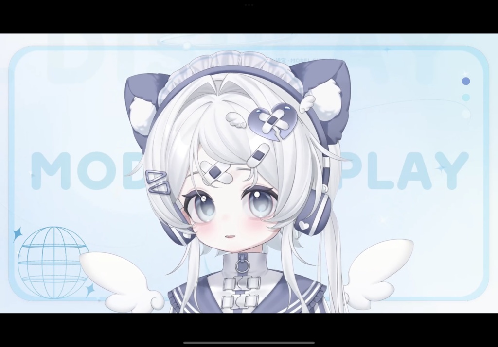 【Live2Dモデル】無性の水色天使-白/ Aqua Angel Model-White