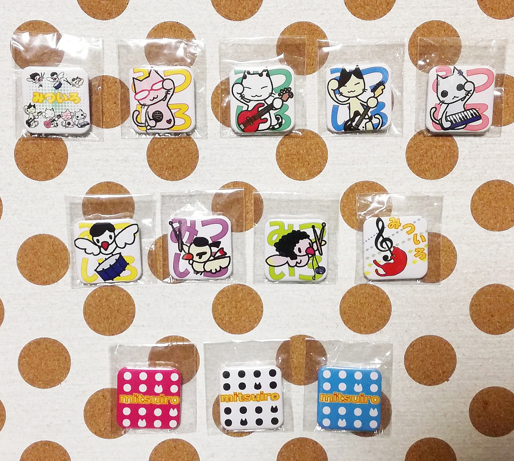 みついろ*猫の缶バッチ*12種*