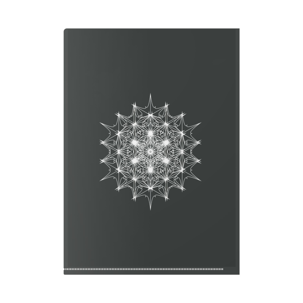 クリアファイル 幾何学模様 モノトーン1