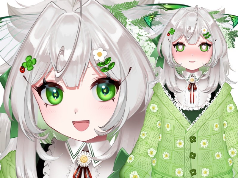 蝶モチーフの女の子【VTS対応汎用Live2Dモデル】