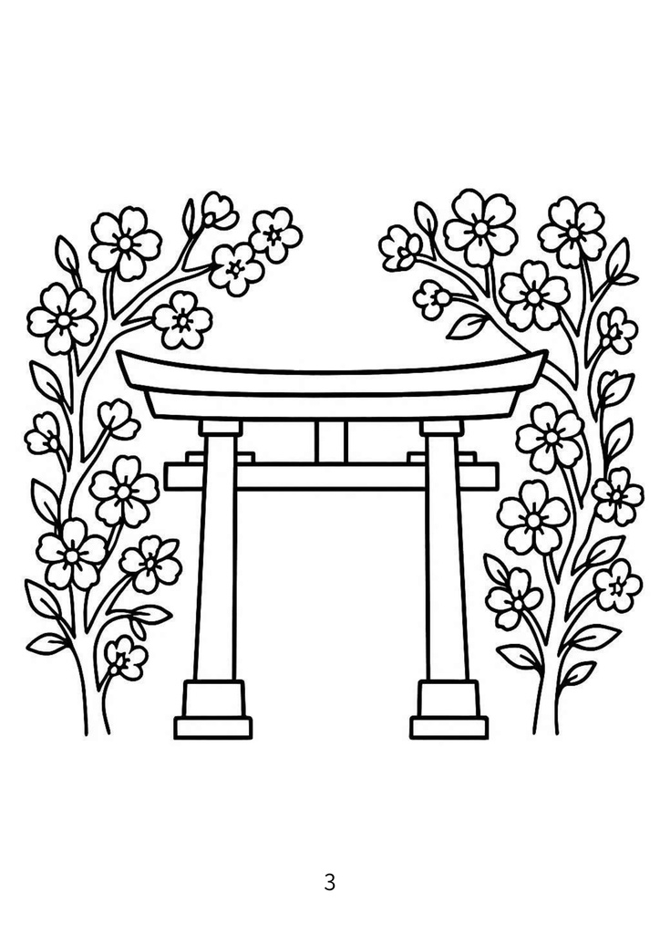【無料サンプル】60代からの脳トレぬりえ 5(和風・季節編) |認知症予防・毎日のリラックスに(全24ページ版あり)