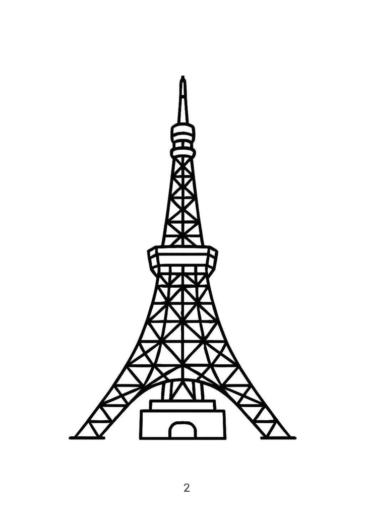 【無料サンプル】60代からの脳トレぬりえ 9(世界の建物・名所編) |認知症予防・毎日のリラックスに(全24ページ版あり)