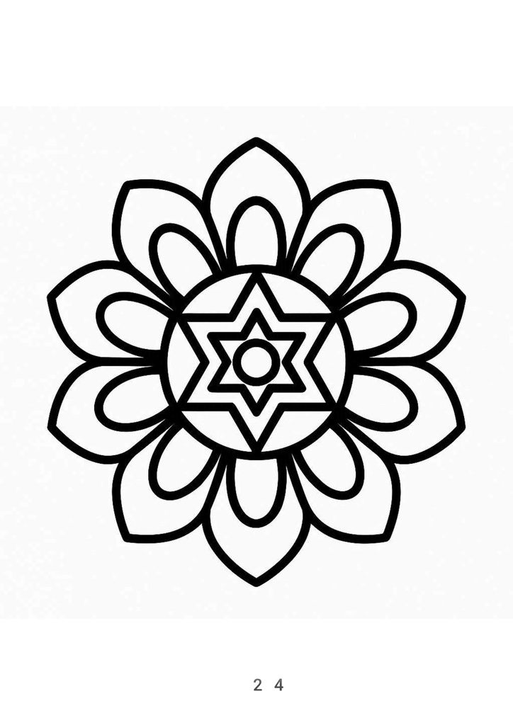 60代からの脳トレぬりえ 曼荼羅編(2)【全24ページ・印刷してすぐ使えるPDF】認知症予防|毎日のリラックスに