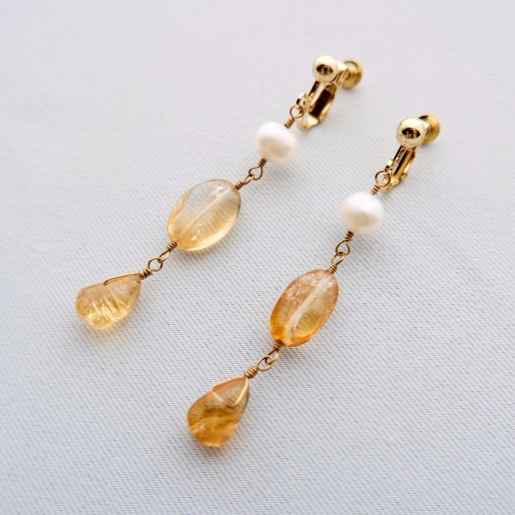 滴る蜂蜜紅茶のイヤリング/ピアス