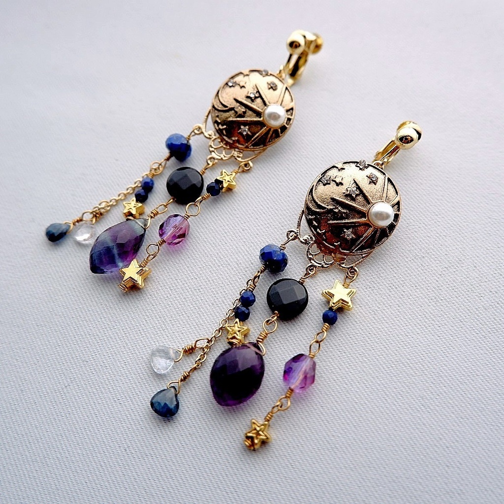 星々と躍る夜のイヤリング/ピアス