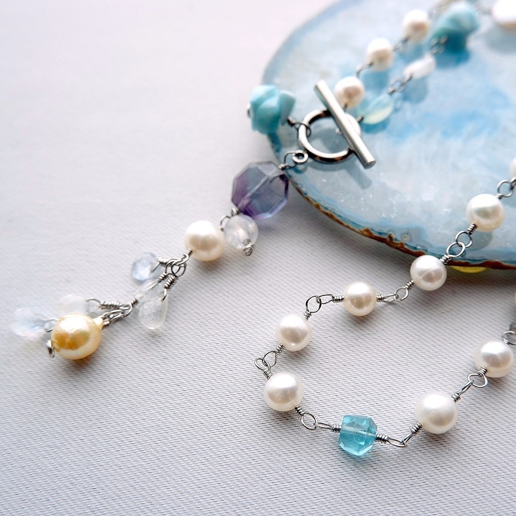 泡沫と漣のネックレス