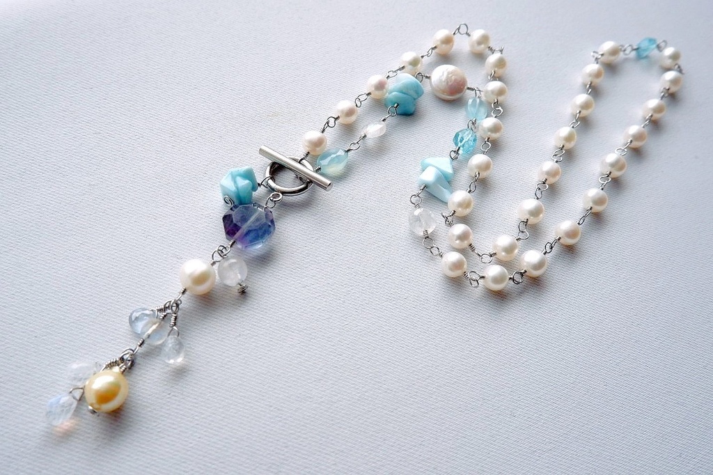 泡沫と漣のネックレス