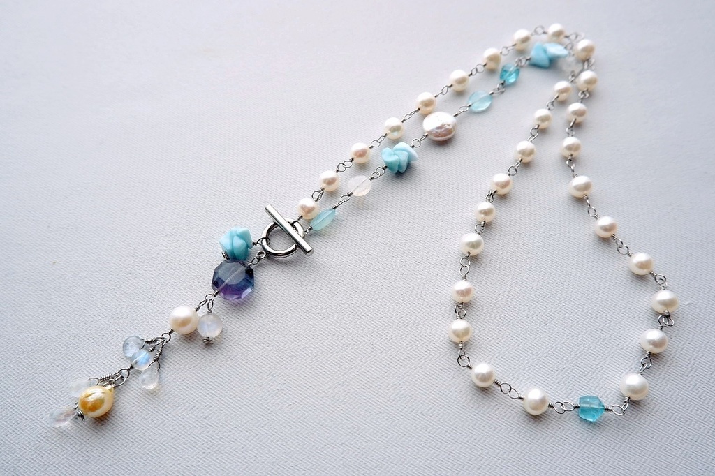 泡沫と漣のネックレス