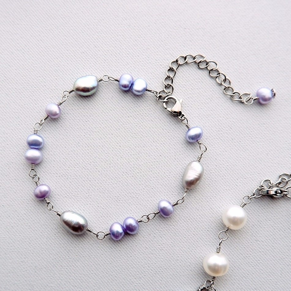 月夜と海のブレスレット