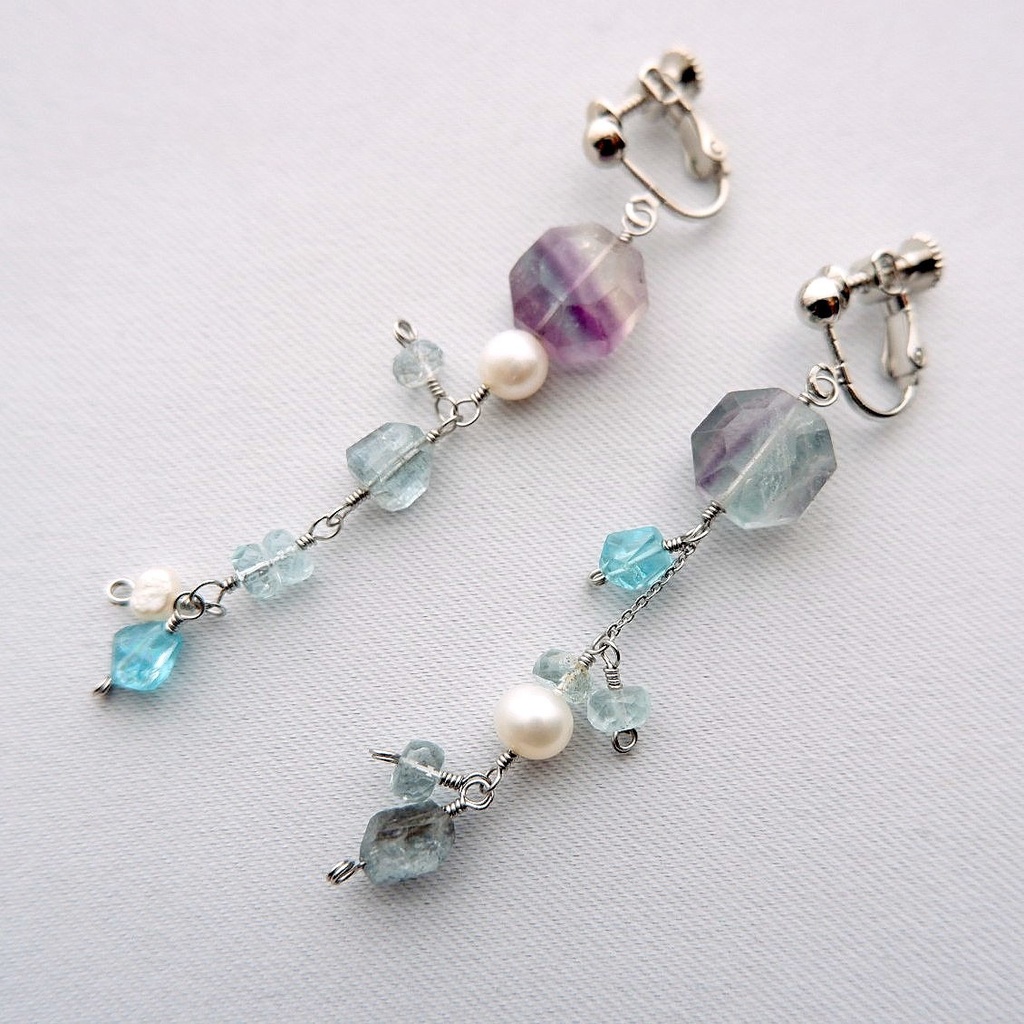 泡沫と漣のイヤリング/ピアス②