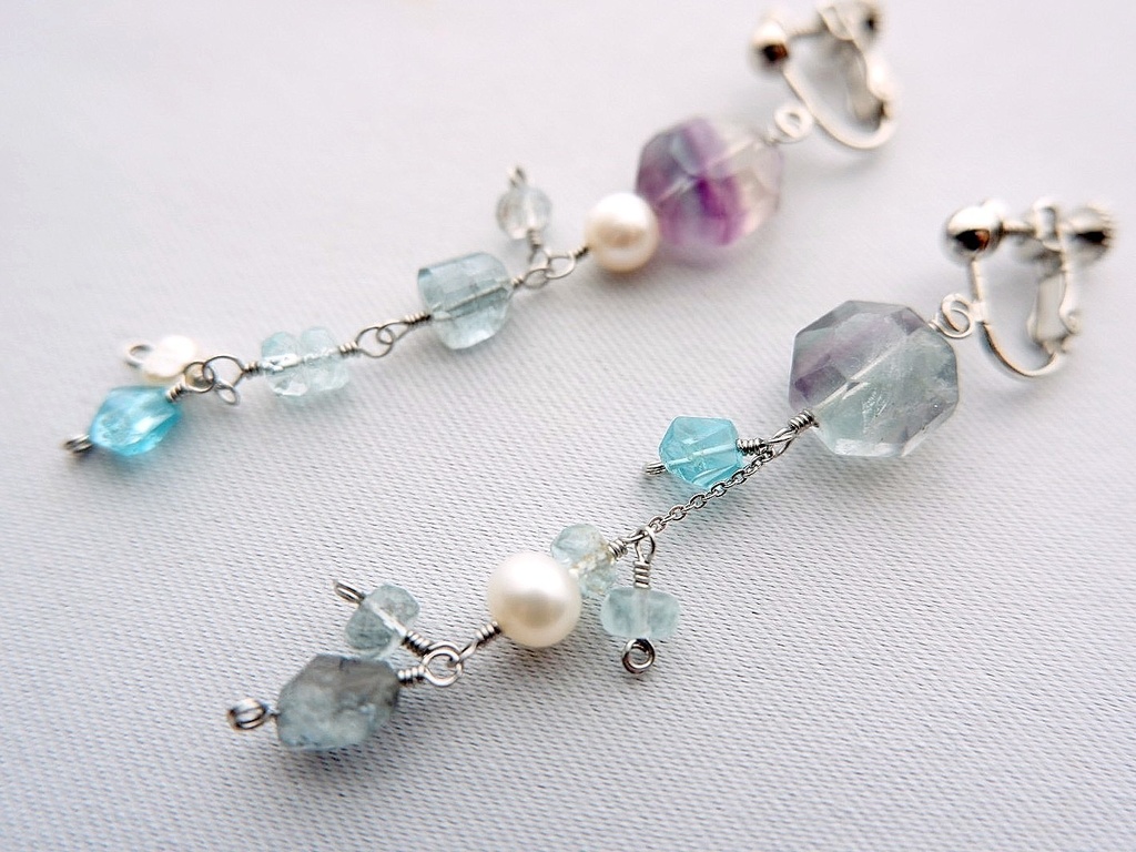 泡沫と漣のイヤリング/ピアス②