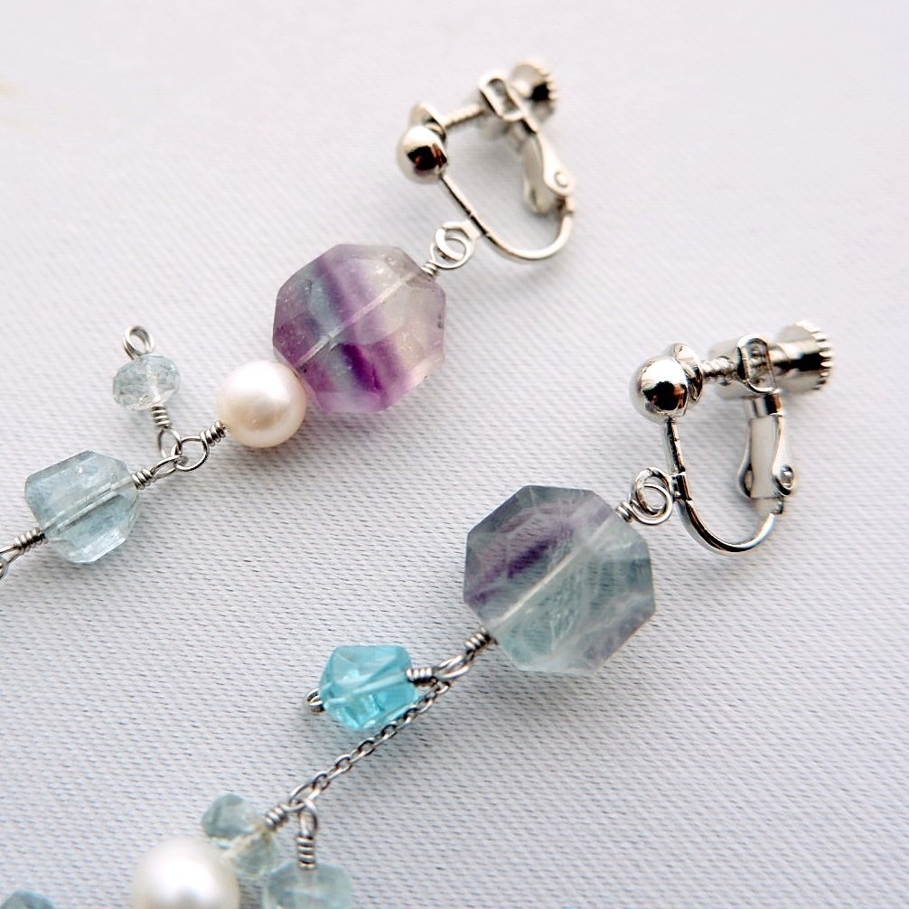 泡沫と漣のイヤリング/ピアス②