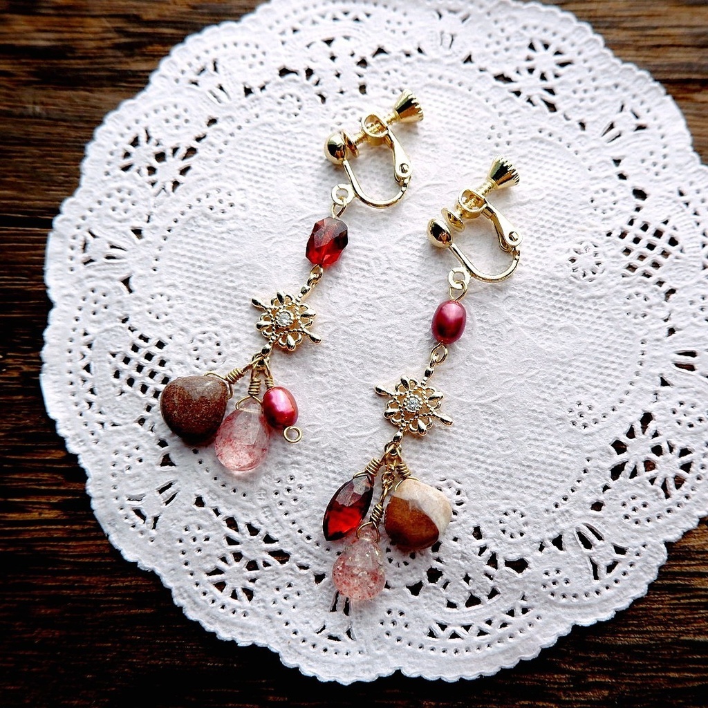 甘くとろけるイヤリング/ピアス <ラズベリー>