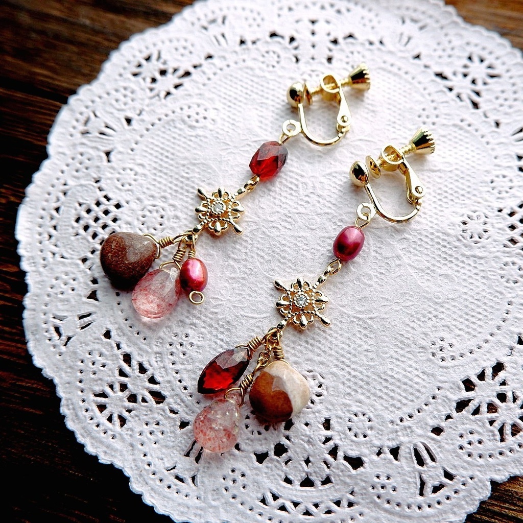 甘くとろけるイヤリング/ピアス <ラズベリー>