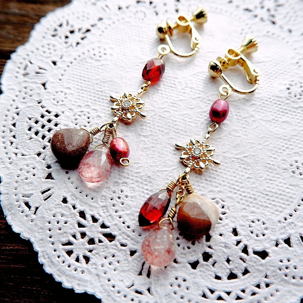 甘くとろけるイヤリング/ピアス <ラズベリー>