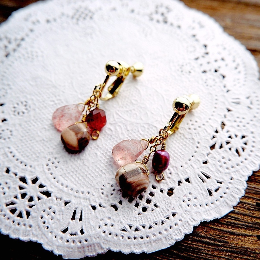 甘くとろけるイヤリング/ピアス <カシス>