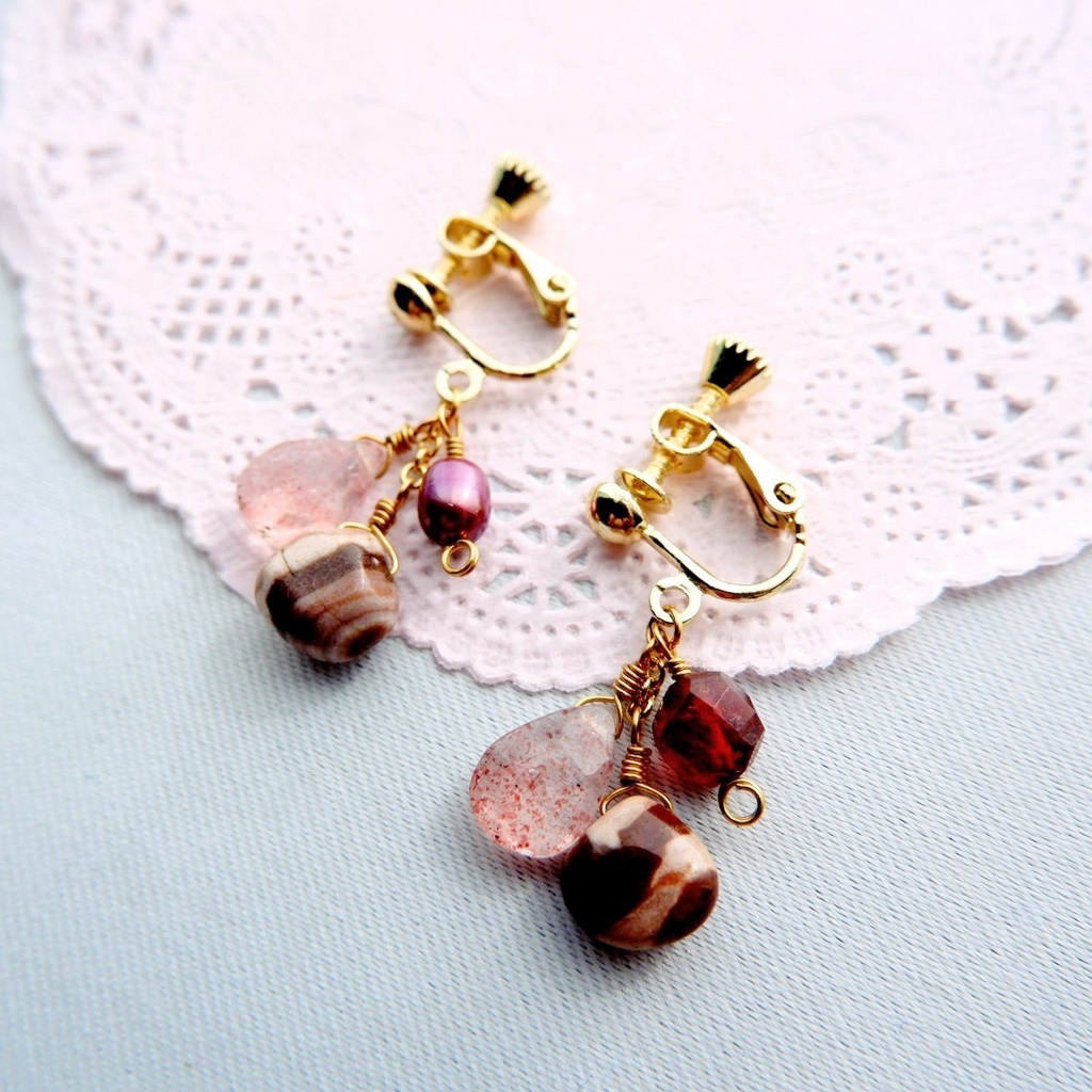 甘くとろけるイヤリング/ピアス <カシス>