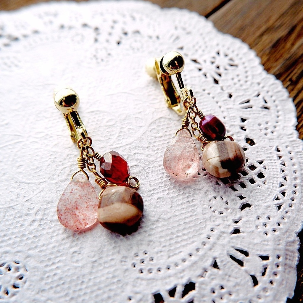 甘くとろけるイヤリング/ピアス <カシス>