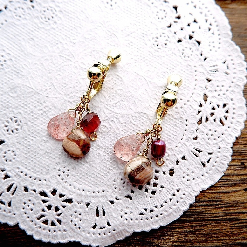 甘くとろけるイヤリング/ピアス <カシス>