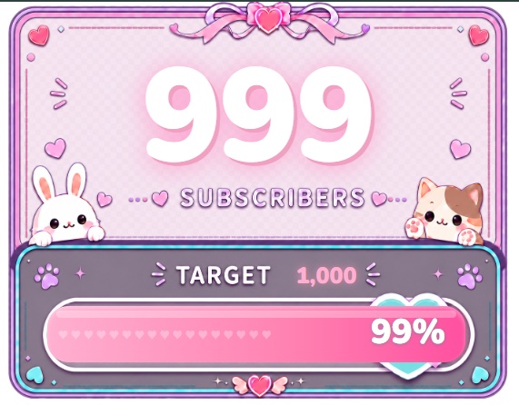 【わんコメ対応】かわいい系 チャンネル登録者数カウンター【OBS】