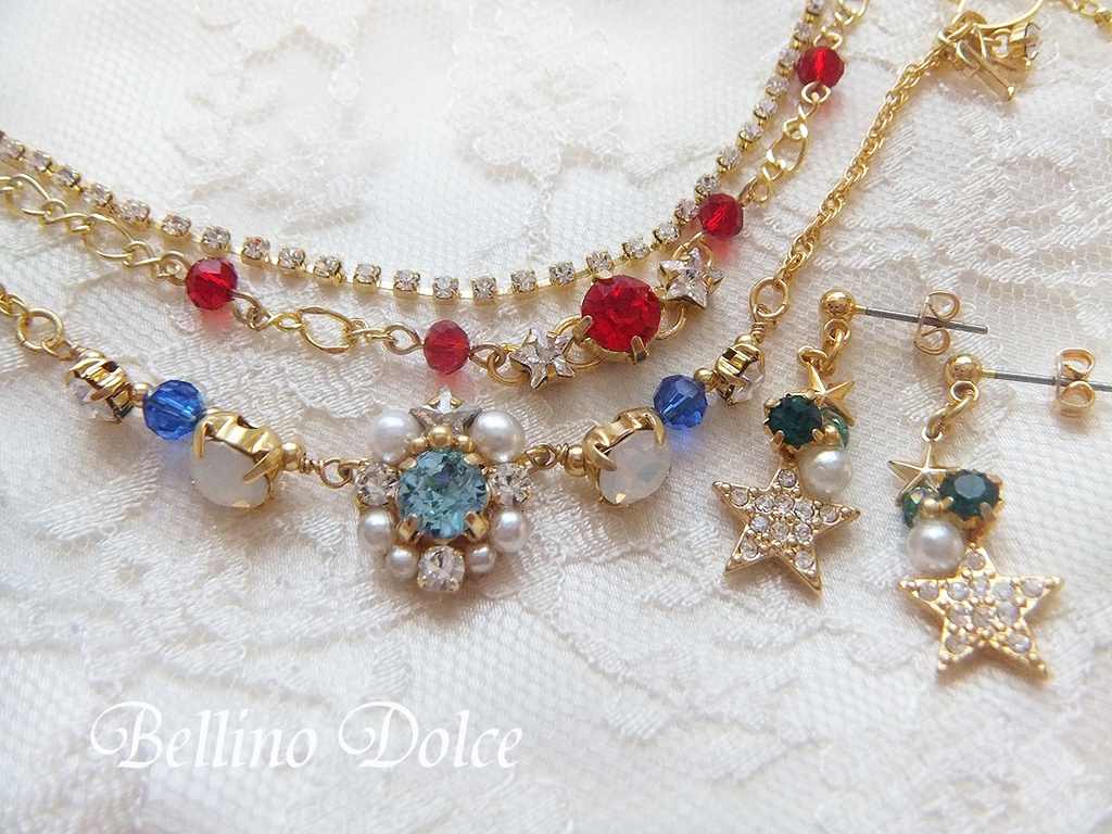 流星隊ビジューピアス(イヤリング)