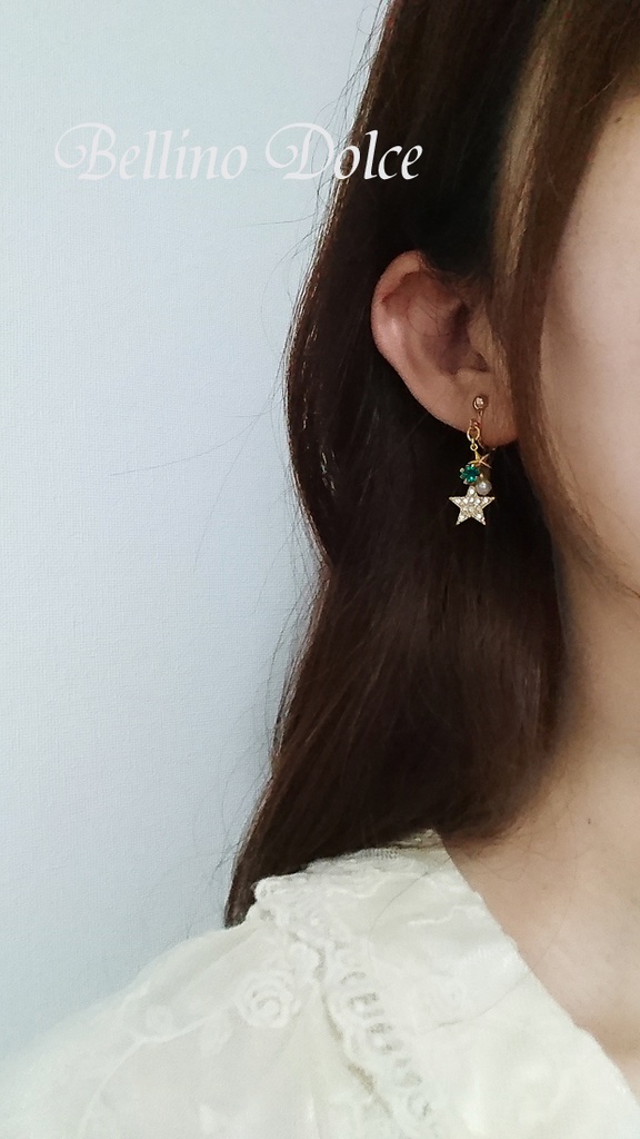 流星隊ビジューピアス(イヤリング)