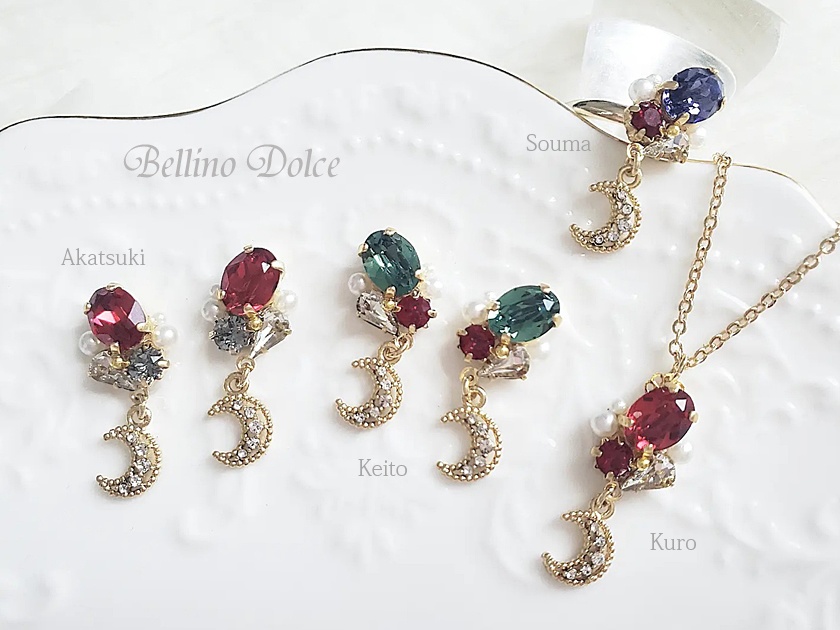 【紅月】オーバルクリスタルシリーズ