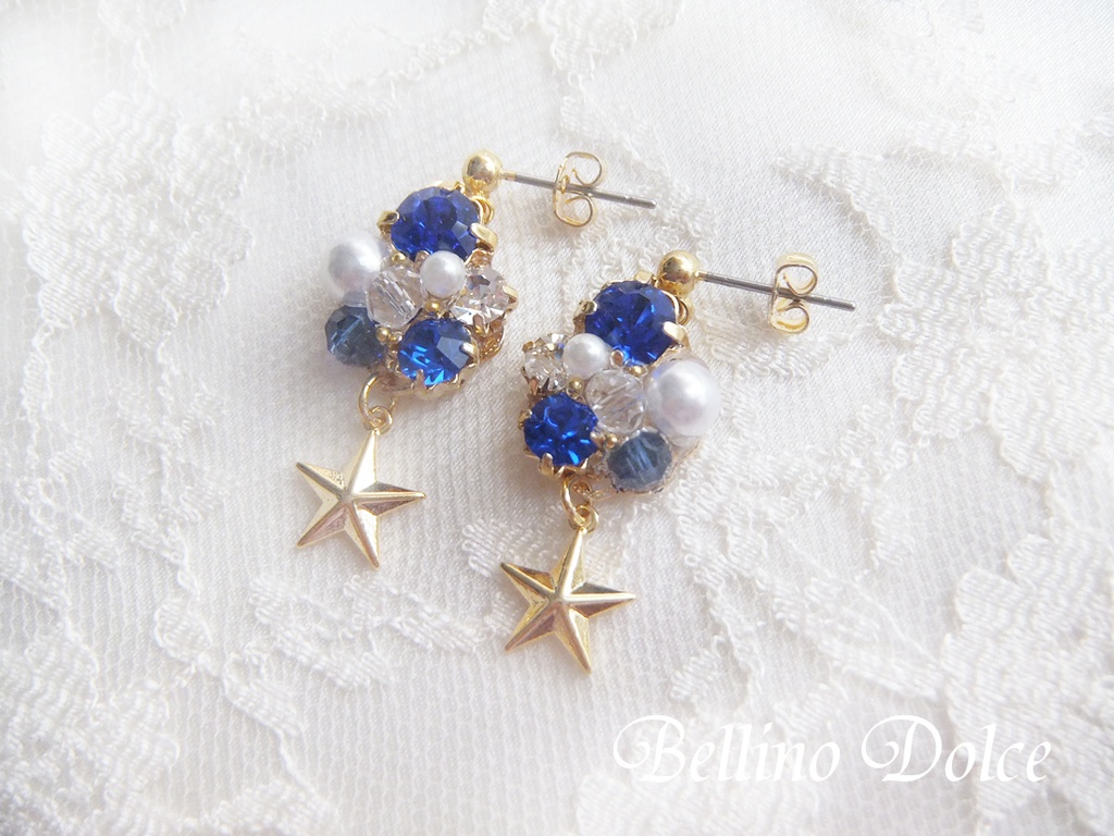 ユニットビジューチャームピアス(イヤリング)