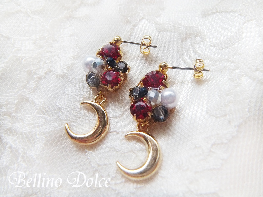 ユニットビジューチャームピアス(イヤリング)