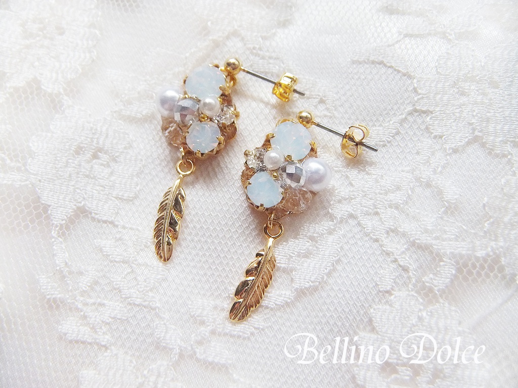 ユニットビジューチャームピアス(イヤリング)