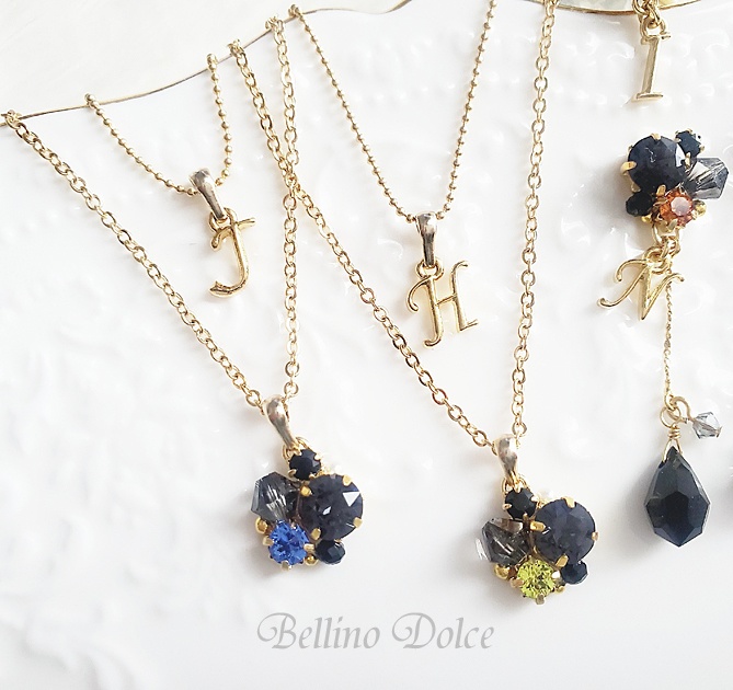 【Eden】ビジューイニシャルアクセサリー