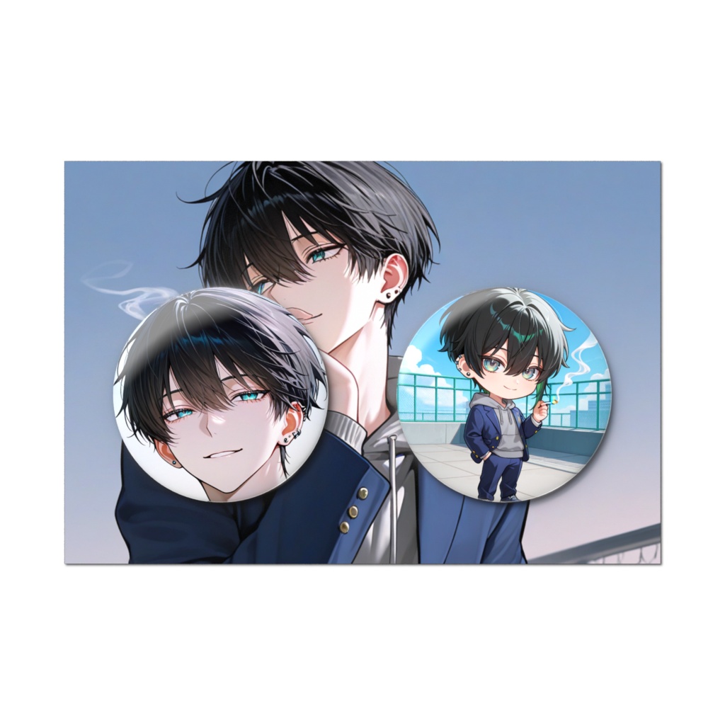 真島要(学生時代)の缶バッチ２個入