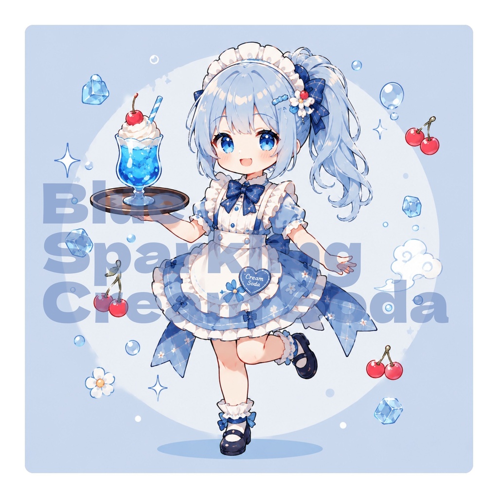 Blue Sparkling Cream Soda